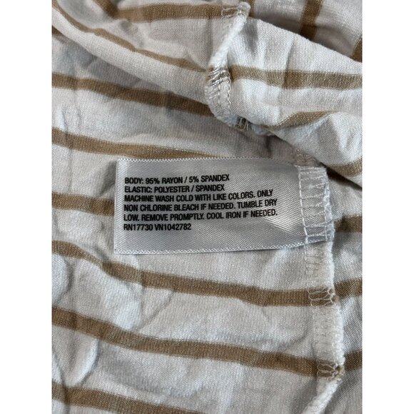 Striped Maternity Peasant Top Ingrid & Isabel XXL Beige & White - Picture 5 of 8